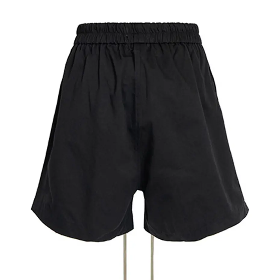 2025 Men Summer Shorts Black Loose Casual Shorts RO Style Wide Leg Shorts Streetwear Harajuku Hip Hop Shorts Male