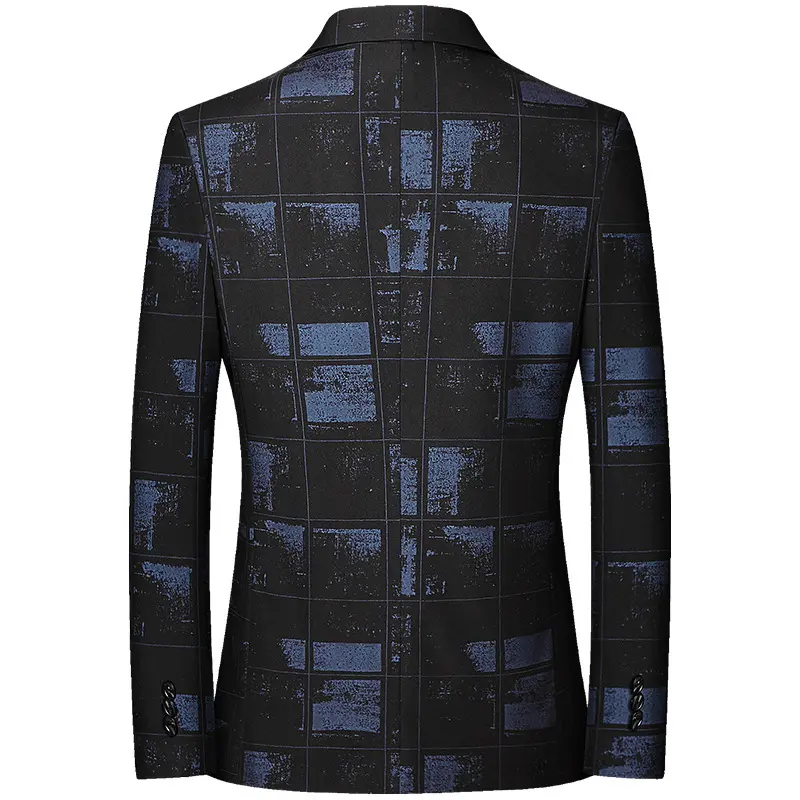 Men Plaid Blazers Jackets Slim Fit Business Casual Suits Coats High Quality Male Spring Autumn Blazers Jackets Coats Size 4XL