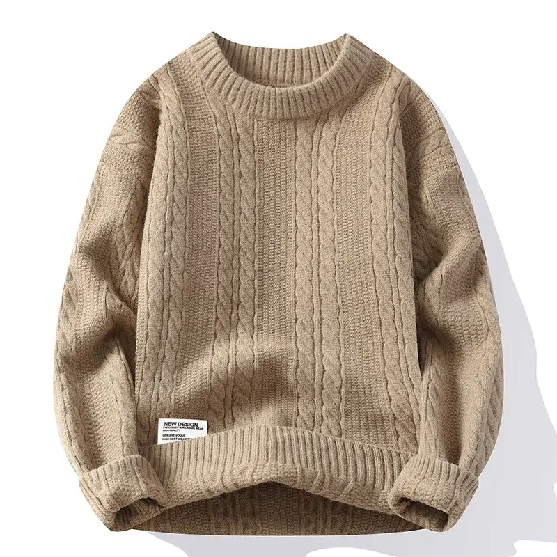 New Spring Men O-neck Sweaters Knitted Pullovers Man Outwear Loose Casual Sweaters Good Quality Male Streetwear Pullovers 4XL