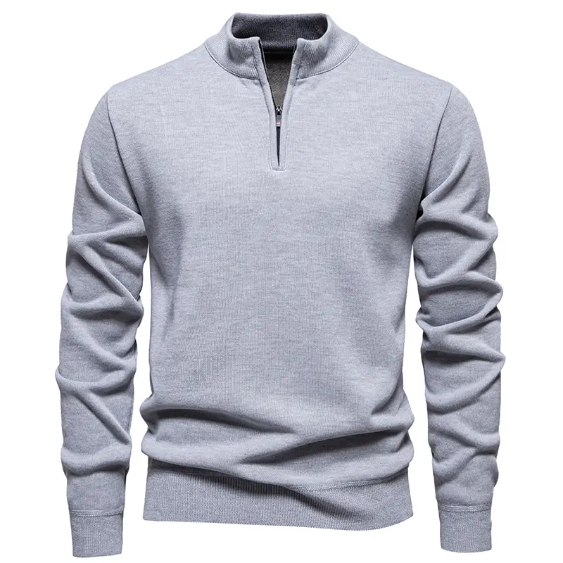 New Autumn Winter Men Half Zip Cardigan Sweaters Knitted Casual Pullovers Quality Male Outwear Thicker Warm Pullovers Sweaters 3