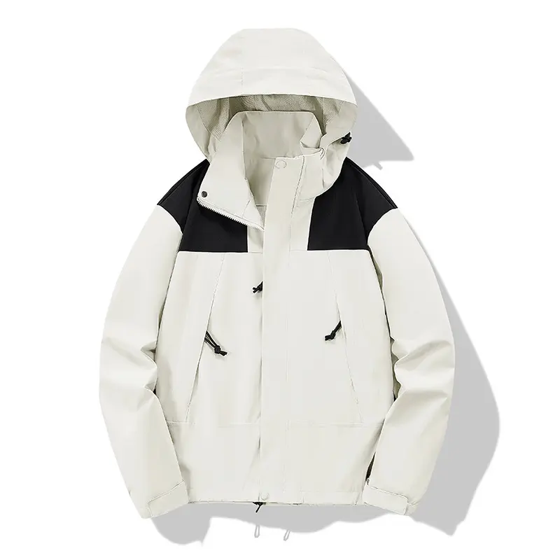 New Men Outdoor Hooded Windproof Mountaineering Coats Jackets Male Multiple Pockets Casual Thin Coats Couples Jackets Size 3XL