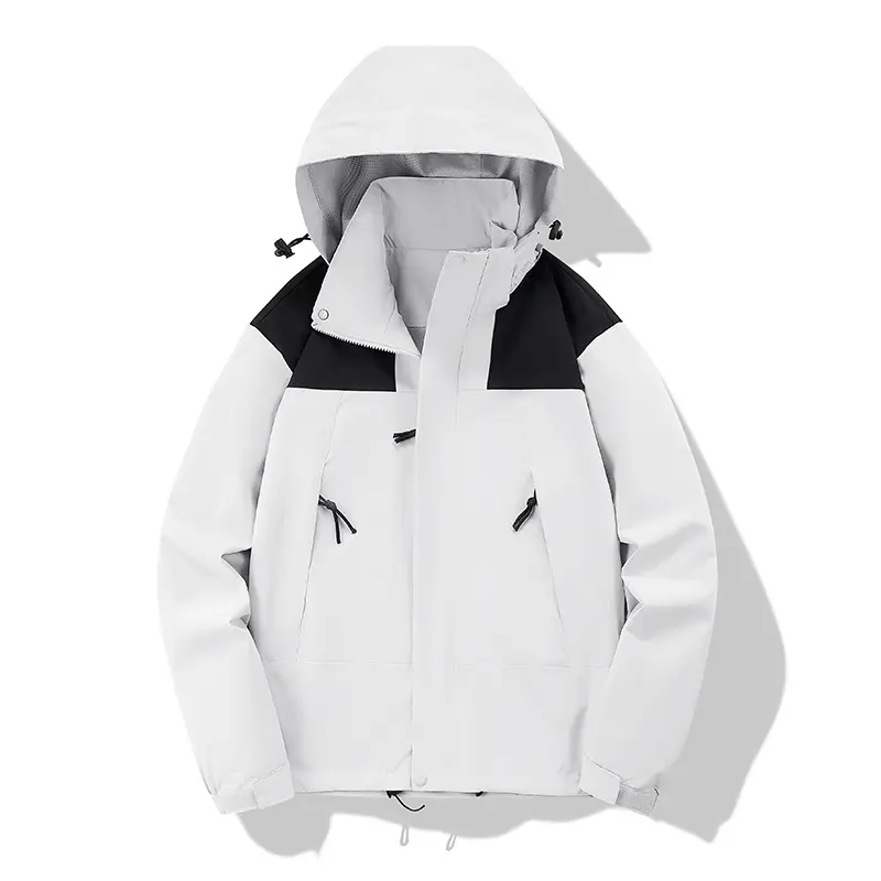 New Men Outdoor Hooded Windproof Mountaineering Coats Jackets Male Multiple Pockets Casual Thin Coats Couples Jackets Size 3XL