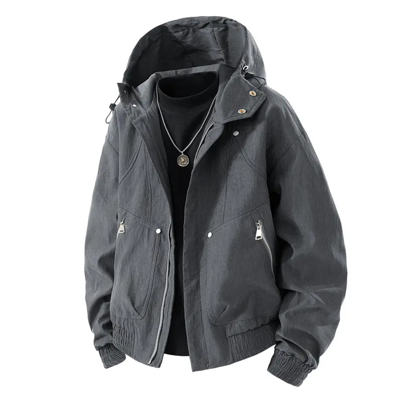 Men Streetwear Trendy Hooded Jackets New Fashion Male Retro Loose Casual Jackets Quality Man Spring Autumn Cargo Jackets 4XLX