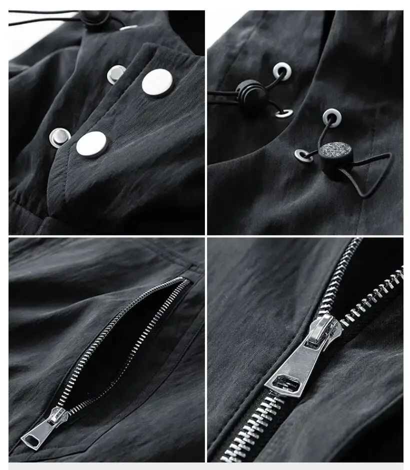 Men Streetwear Trendy Hooded Jackets New Fashion Male Retro Loose Casual Jackets Quality Man Spring Autumn Cargo Jackets 4XLX