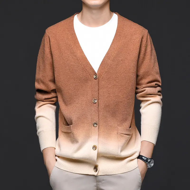 New Autumn Men V-neck Cardigans Outwear Business Casual Knitwear Sweaters Quality Male Slim Fit Sweatercoats Cardigans Size 4XL