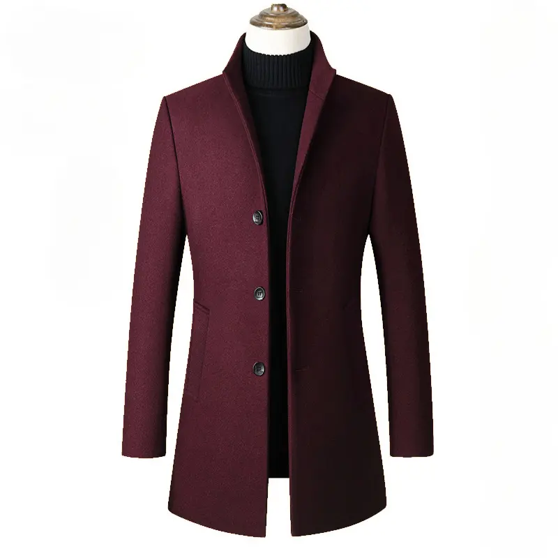 New Autumn Men 40% Cashmere Trench Coats Male Business Casual Woolen Blends Long Jackets Man Winter Warm Overcoats EU Size XXL