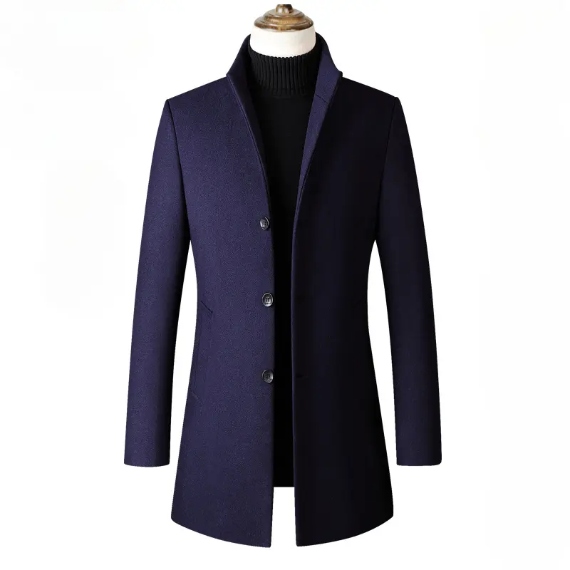 New Autumn Men 40% Cashmere Trench Coats Male Business Casual Woolen Blends Long Jackets Man Winter Warm Overcoats EU Size XXL