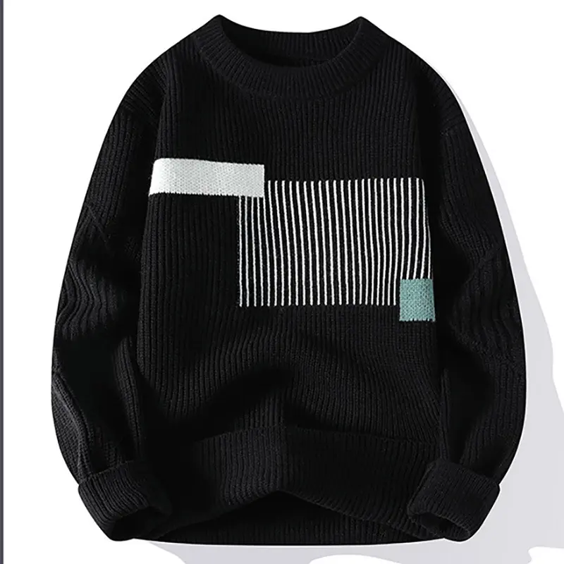 New Fashion Men O-Neck Knitted Sweaters Man Outwear Casual Pullovers Quality Male Loose Lazy Pullovers Winter Clothing Size 3XL