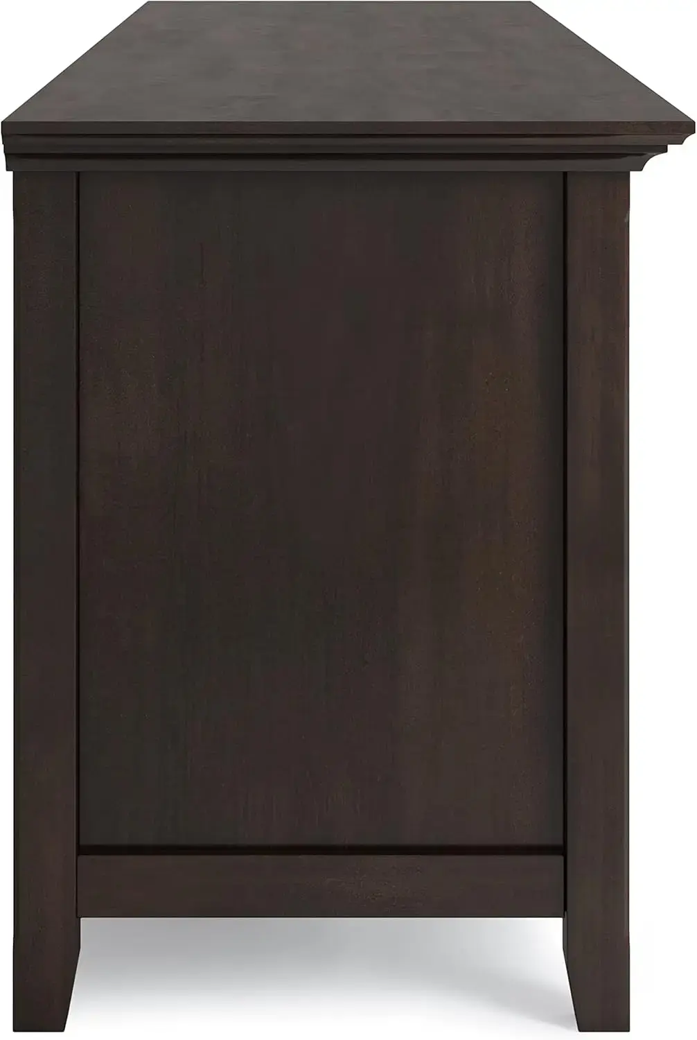 Amherst SOLID WOOD 72 Inch Wide Transitional TV Media Stand in Brunette Brown for TVs up to 80 Inch, For the Living Room .
