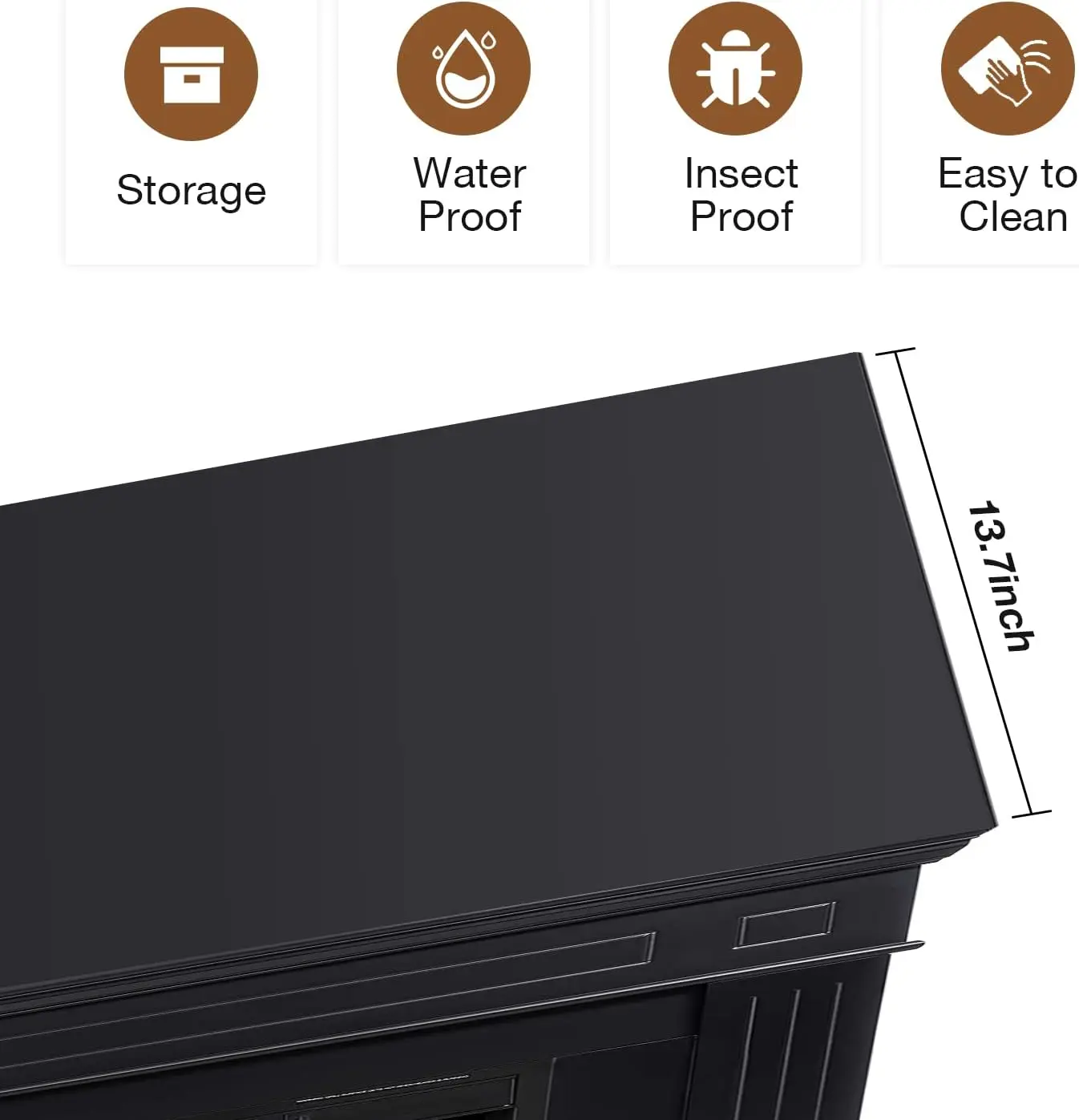44" Electric Fireplace with Mantel Package Free-Standing Fireplace Heater, Wooden Surround Firebox with Log, Remote Control