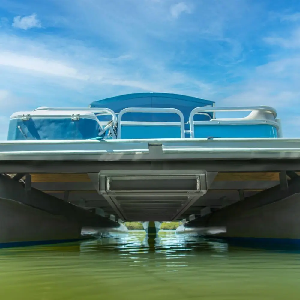 Marine Pontoon Boat 5 Step Extra Long Under Deck Mount SELF Storing Ladder AL-UDL5