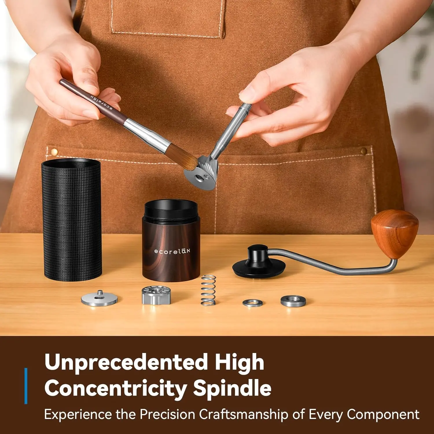 Manual Coffee Grinder - Precision Grinding, Portable, Durable Design for Coffee Aficionados - Enhance Your Brewing Experience