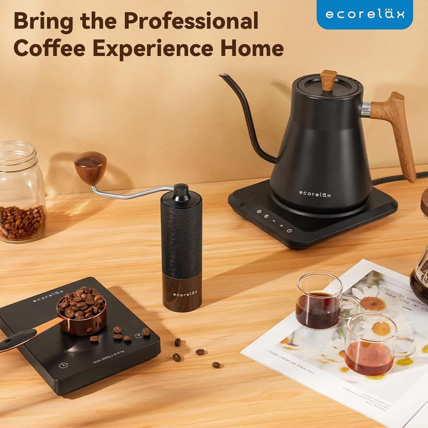 Manual Coffee Grinder - Precision Grinding, Portable, Durable Design for Coffee Aficionados - Enhance Your Brewing Experience