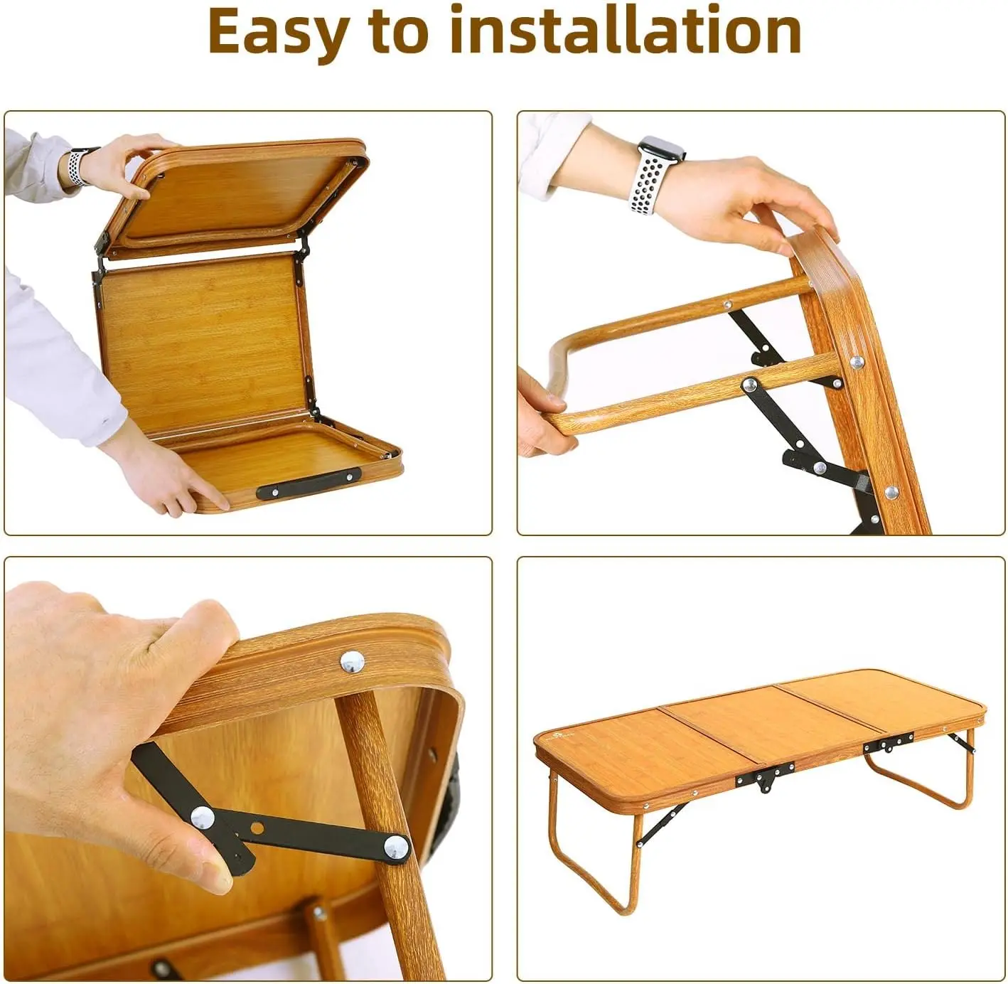Portable Camping Table Ultralight Camp Table Foldable 3-Folding Beach Table for Camping Hiking Garden Outdoor Picnic