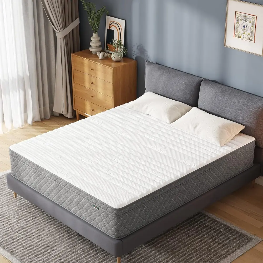 Full Mattress, 12 Inch Hybrid Double Mattress with Cooling Gel Memory Foam and Pocket Springs, CertiPUR-US Certified, Medium Fir