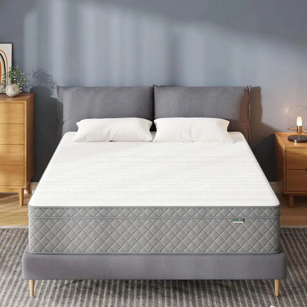 Full Mattress, 12 Inch Hybrid Double Mattress with Cooling Gel Memory Foam and Pocket Springs, CertiPUR-US Certified, Medium Fir