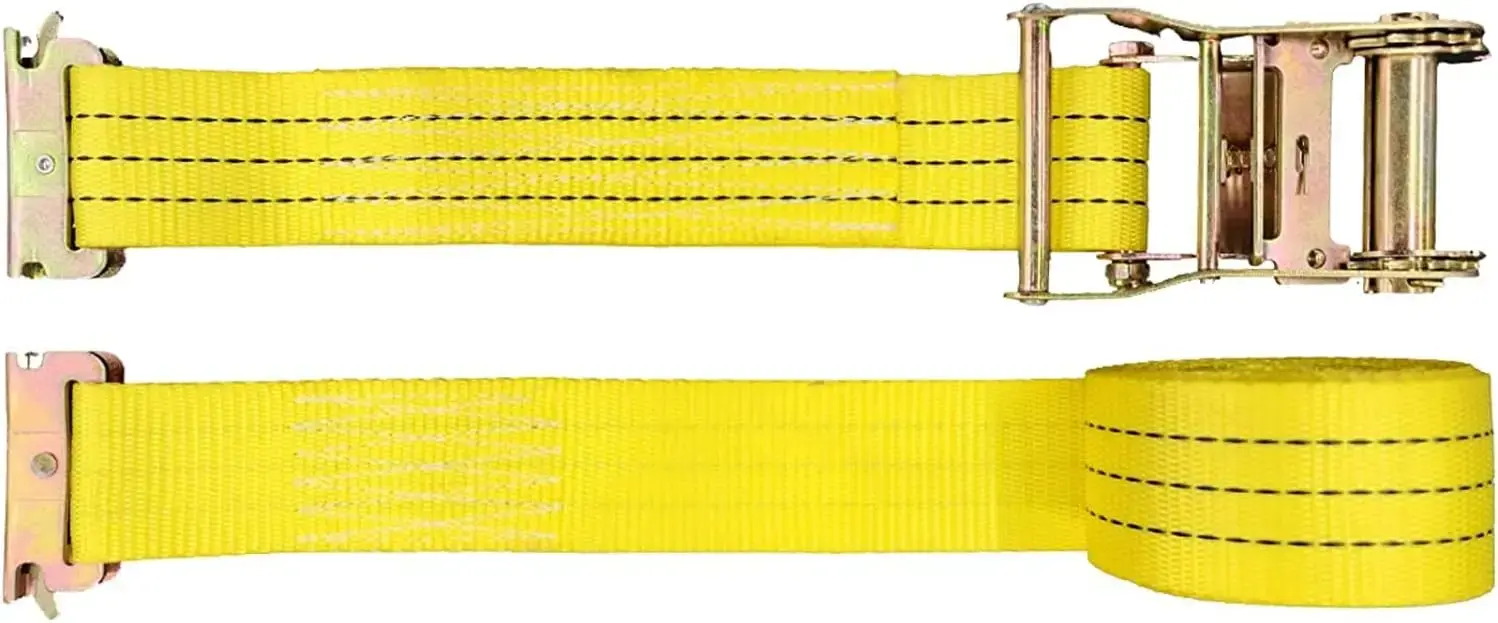 E Track Ratchet Strap, 18PCS 2" x 15' E-Track Straps 4400 LBS Breaking Strength