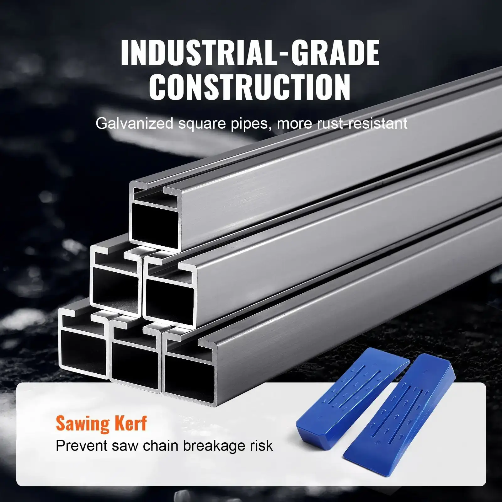 Chainsaw Mill, Portable Sawmill 14"-48" Guide Bar, Galvanized Steel Chainsaw Planking Mill with 0.2"-11.81" Cutting Thickness