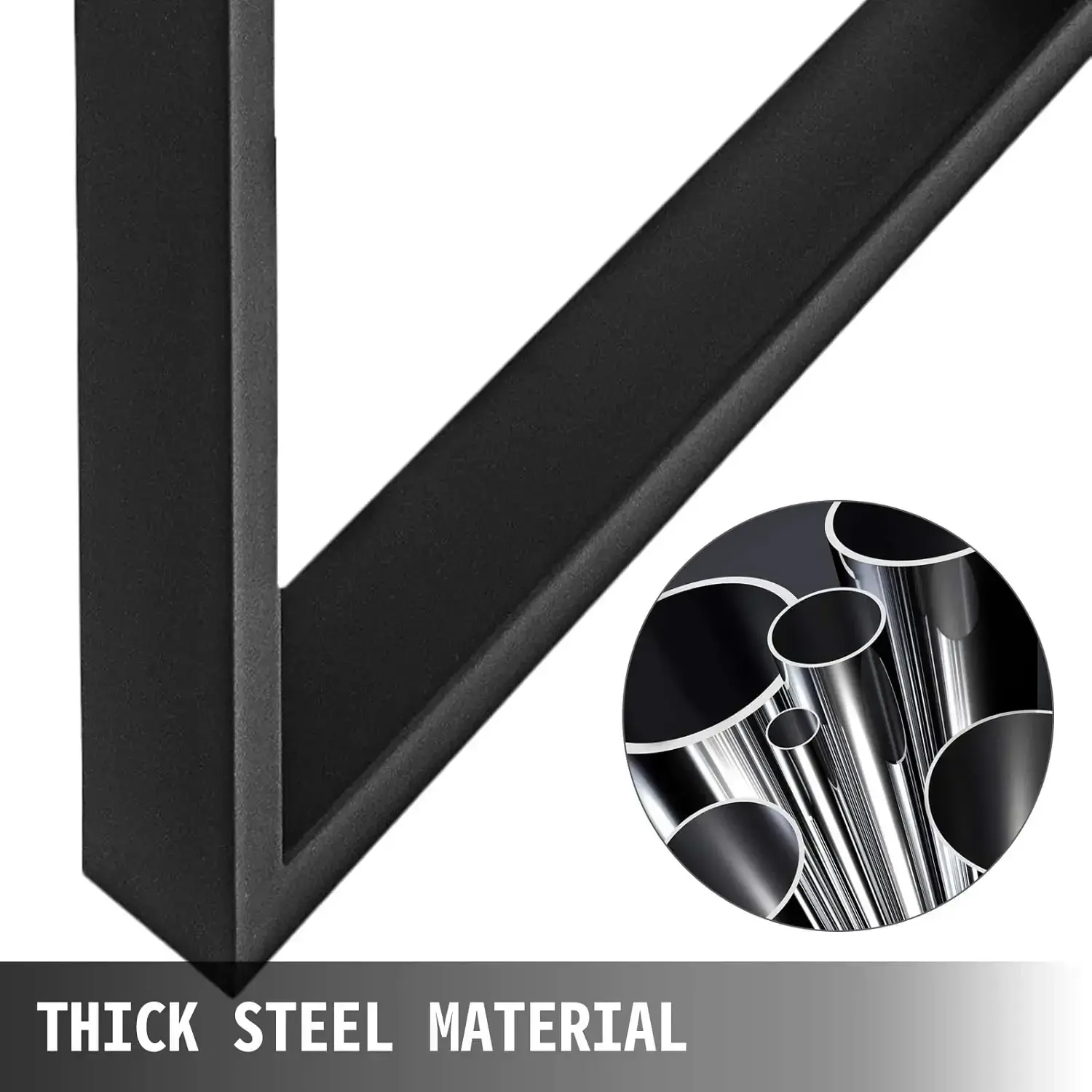 Set of 2 Steel Table Legs, 28''Height 24''Wide Dining Table Legs, Heavy Duty 3.1" Width Box Section Square Table Legs