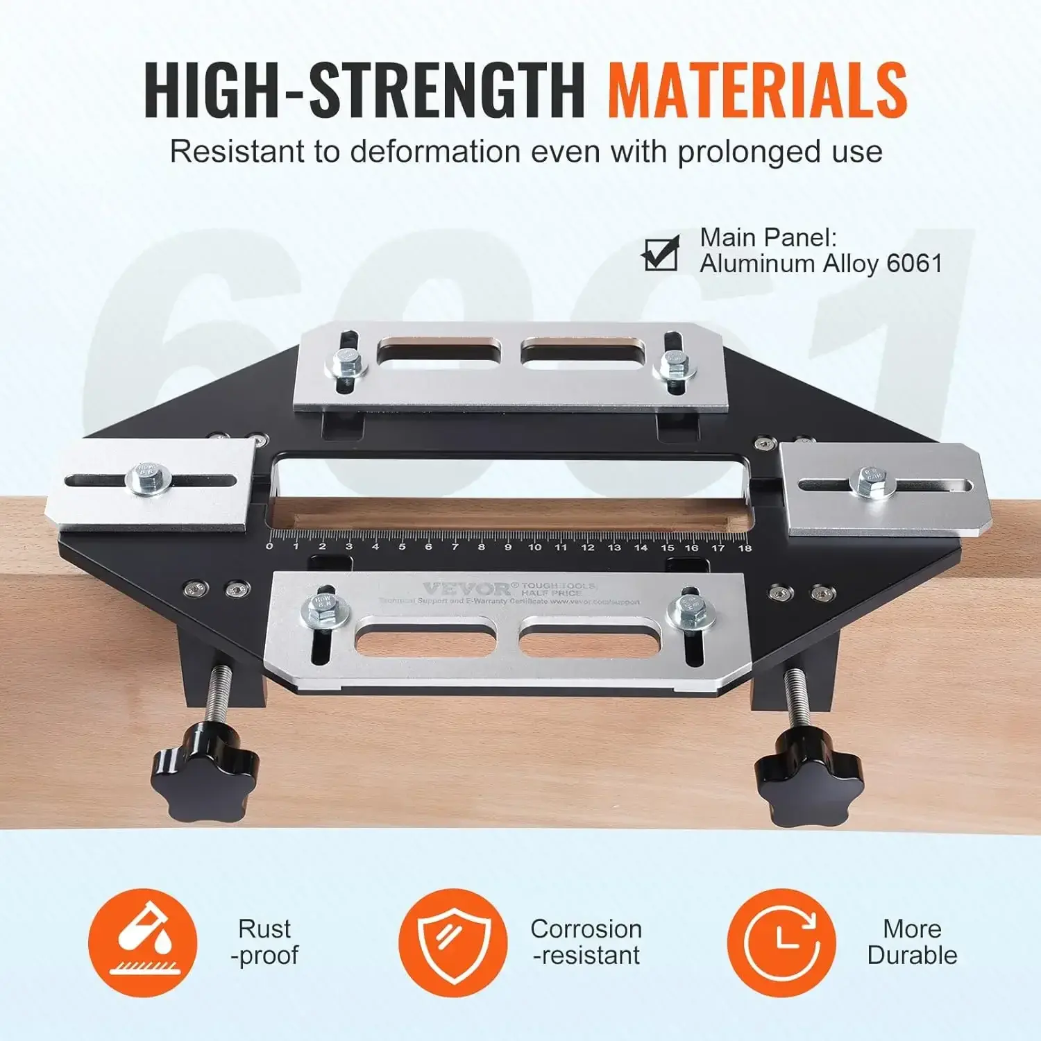 Door Hinge Jig, Aluminum Alloy Woodworking Hole Opener, Slotting Locator, Flexible Wooden Door Hinge Hole Guide