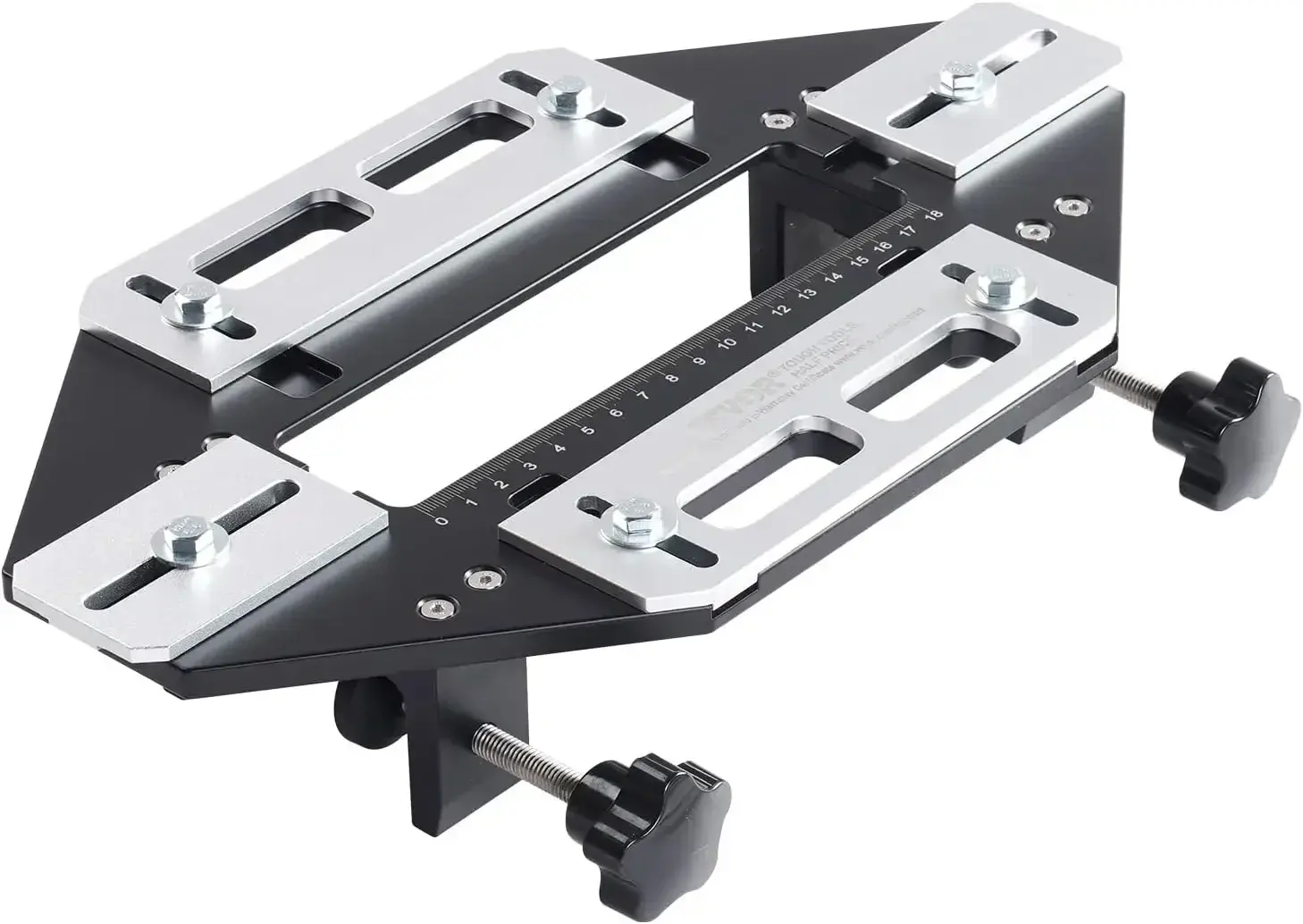 Door Hinge Jig, Aluminum Alloy Woodworking Hole Opener, Slotting Locator, Flexible Wooden Door Hinge Hole Guide