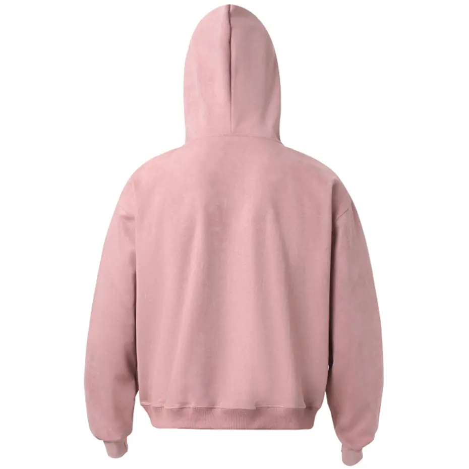 Vintage Suede Hoodies Multi Zipper Hooded Hoodies Jackets Men Streetwear Harajuku Hip Hop Oversized Hoodies Sweatshirts
