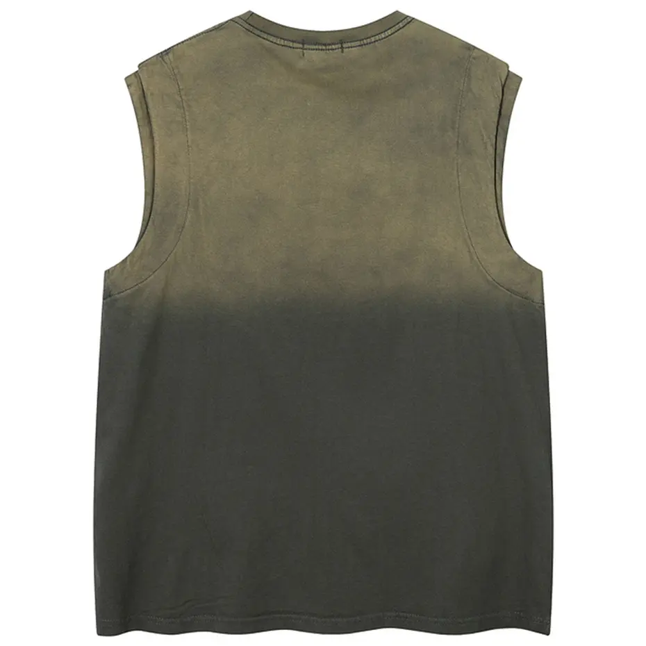 Letter Embroidery Metal Star Tank Tops Men Summer Vintage Vest Sleeveless Tee T-shirt Streetwear Harajuku Hip Hop Tank Tops