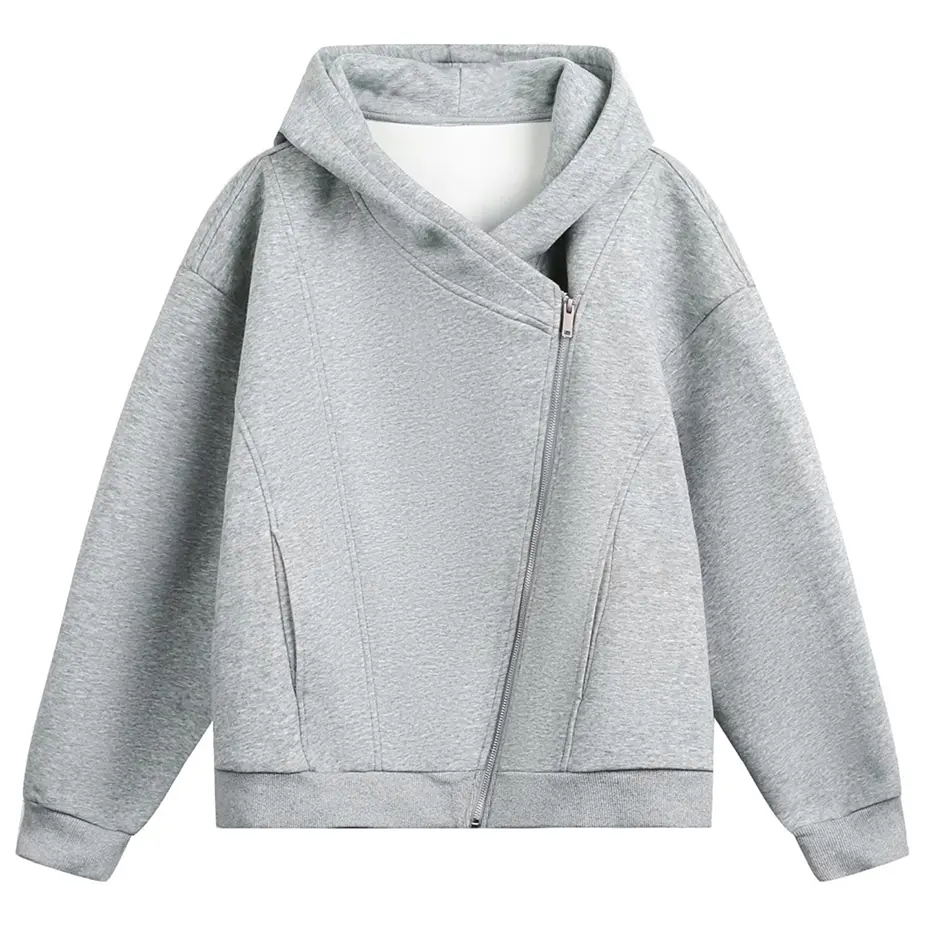 Korean Fashion Hoodies Solid Loose Casual Hooded Sweatshirts Jacket Men Streetwear Harajuku Hip Hop Oversized Hoodies