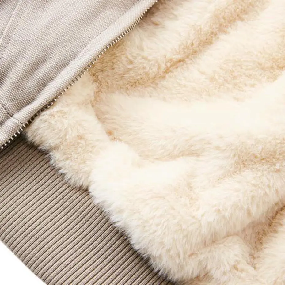 Men Winter Jackets Padded Coats Plush Warm Parkas Fur Collar Bubble Coats Streetwear Harajuku Oversized Jackets