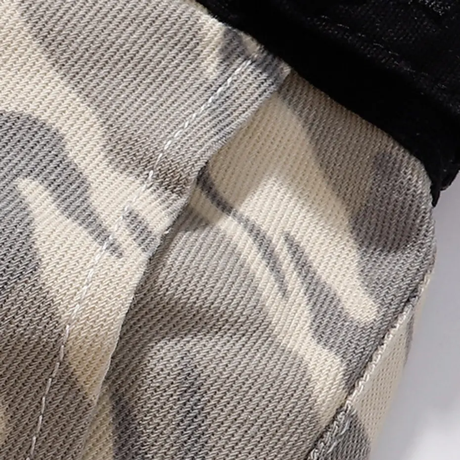 Camouflage Denim Shorts Men's Summer Wide Leg Loose Shorts Streetwear Harajuku Hip Hop Shorts