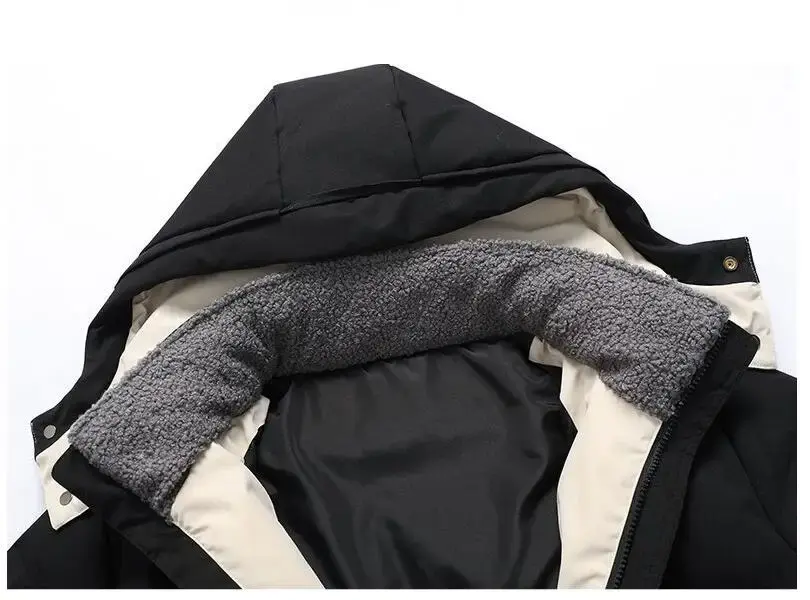 New Fashion Men Winter Hooded Long Down Jackets Warm Parkas Male Winter Coats Man Sllim Thicker Warm Down Coats Size 5XL