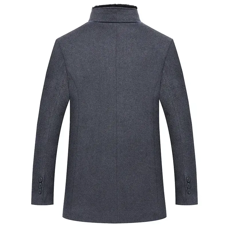 Men Business Casual Woolen Blends Male Winter Cashmere Trench Coats New Man High Quality Warm Overcoats Winter Jackets Size 3XL