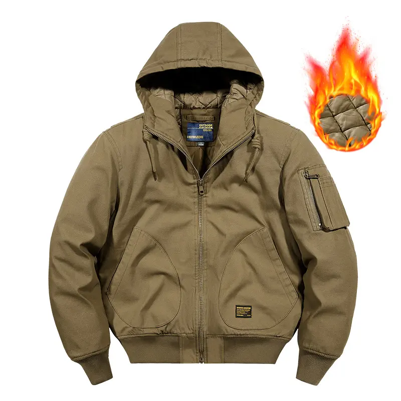 New Fashion Men Hooded Thicker Winter Dowm Jackets Man Multiple Pockets Casual Cargo Jackets Male Loose Bomber Jackets Coats 5XL