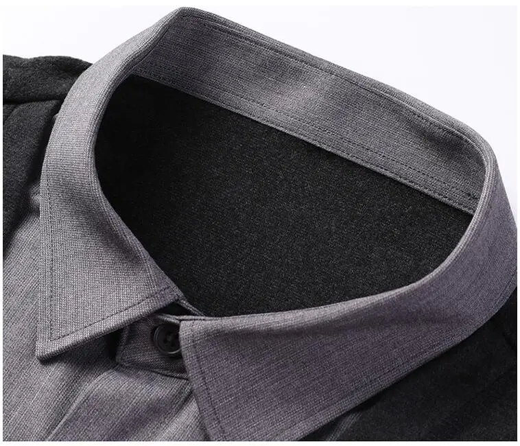 New Spring Autumn Men Twinset Cardigans Shirt Collar Sweaters Male Business Casual Fake Two Pieces Sweaters Cardigans Size 4XL