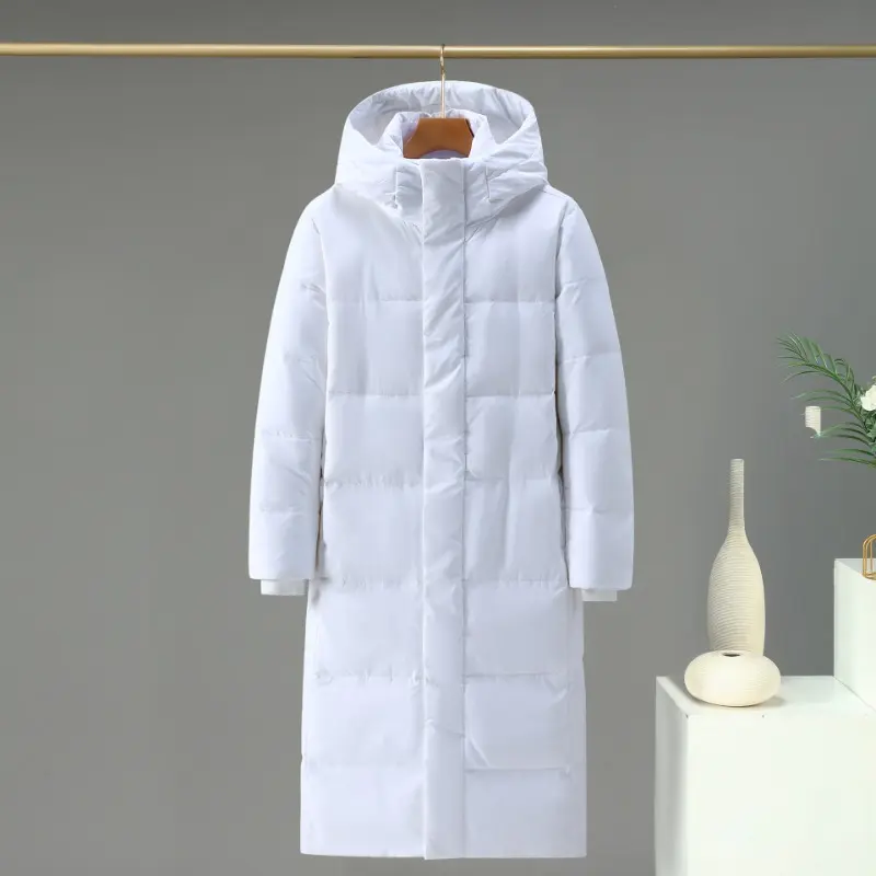 New Winter Men Hooded Long Duck Down Coats Puffer Jackets High Quality Male Over The Knee Winter Jackets Thicker Warm Coats 3XL