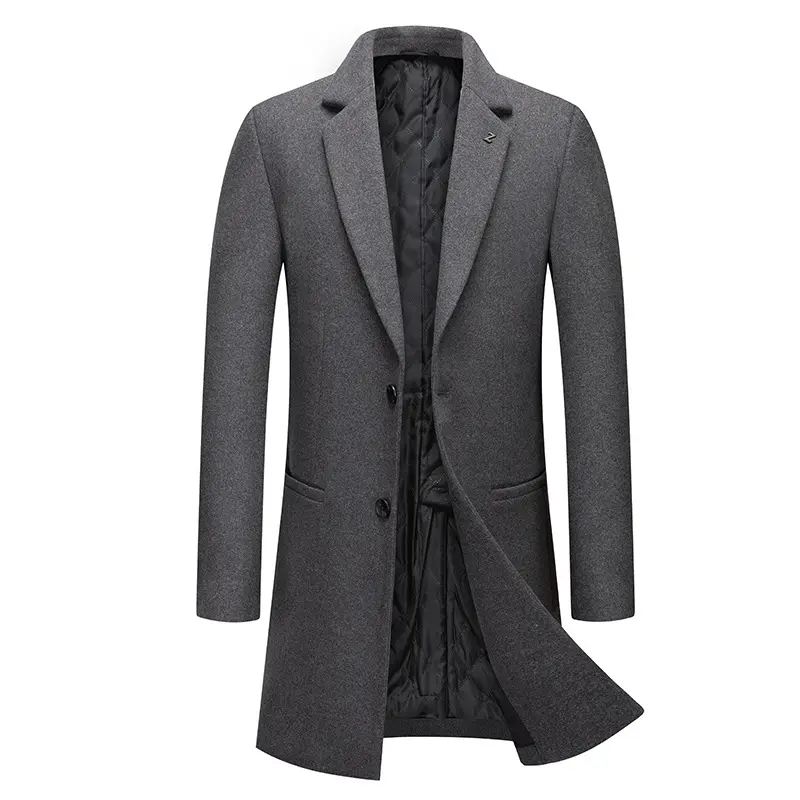 Men Business Casual Cashmere Trench Coats New Winter Woolen Blends Man Thicker Warm Overcoats High Quality Male Long Jackets 4XL