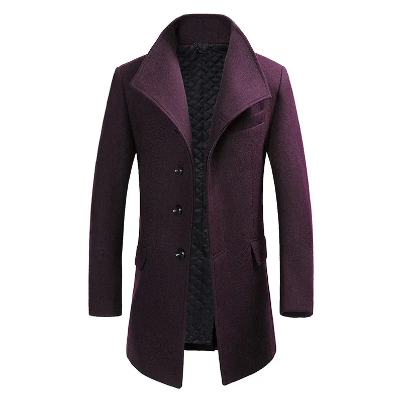 Men British Style Business Casual Woolen Coats New Winter Thicker Warm Cashmere Trench Coats Long Jackets Quality Overcoats 4XL
