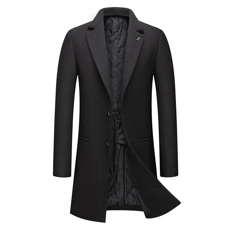 Men Business Casual Cashmere Trench Coats New Winter Woolen Blends Man Thicker Warm Overcoats High Quality Male Long Jackets 4XL