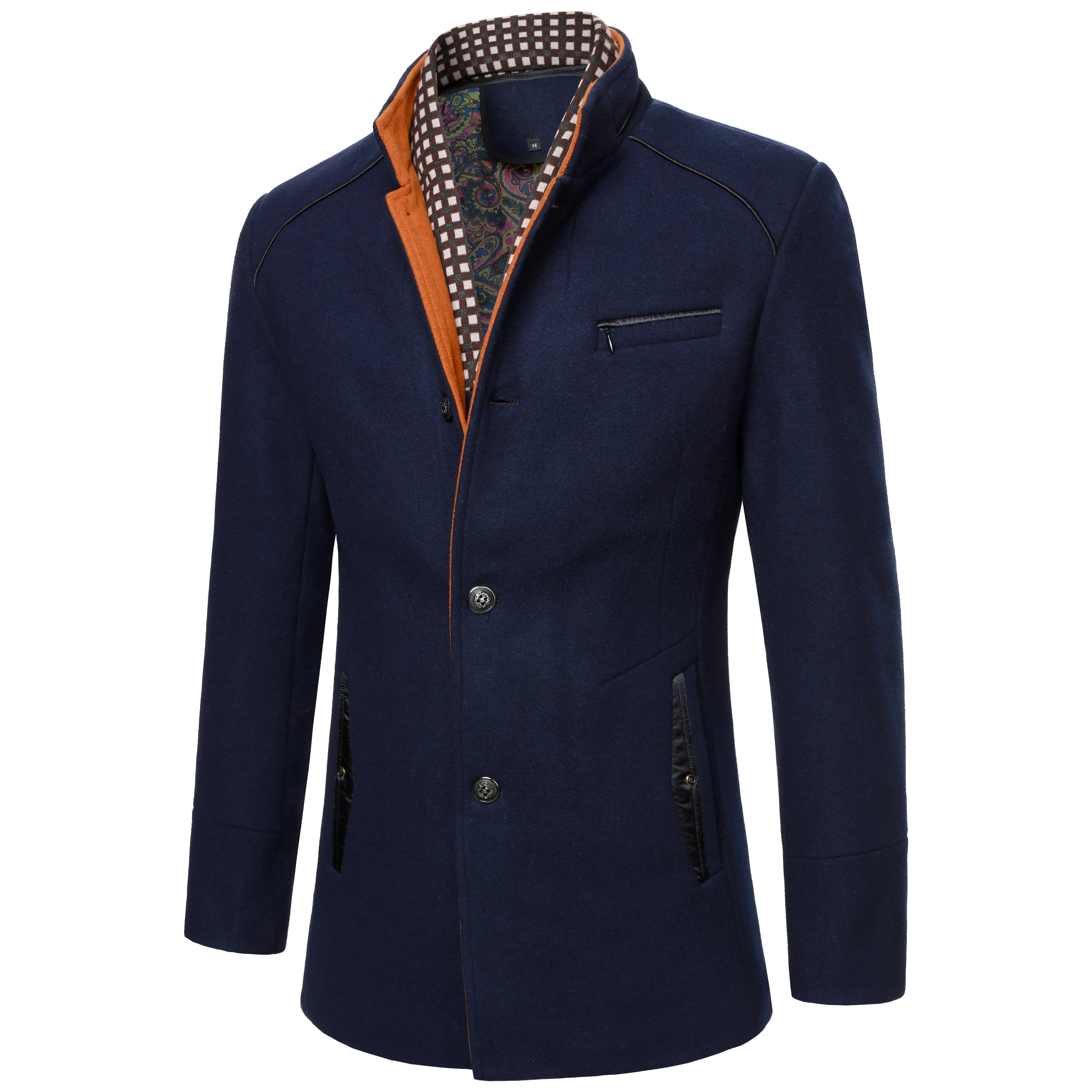 Men Winter Business Casual Woolen Blends Trench Coats New Man Thicker Warm Cashmere Overcoats High Quality Male Wool Blends 3XL