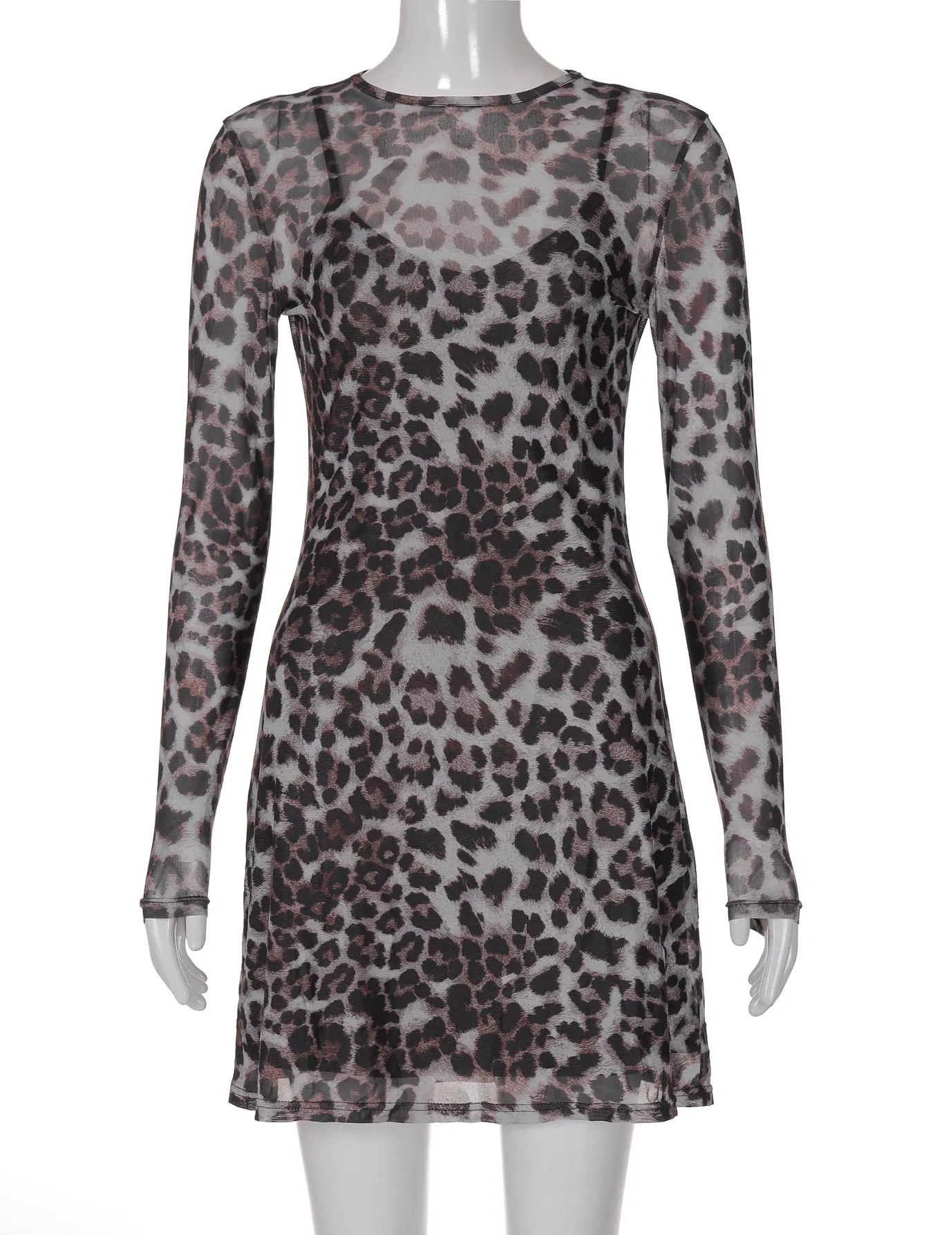 Hugcitar 2024 Fashion Leopard Print Slips V Neck Patchwork Sexy Bodycon Maxi Dress Fall Women Casual Y2K Outfits Vacation Club