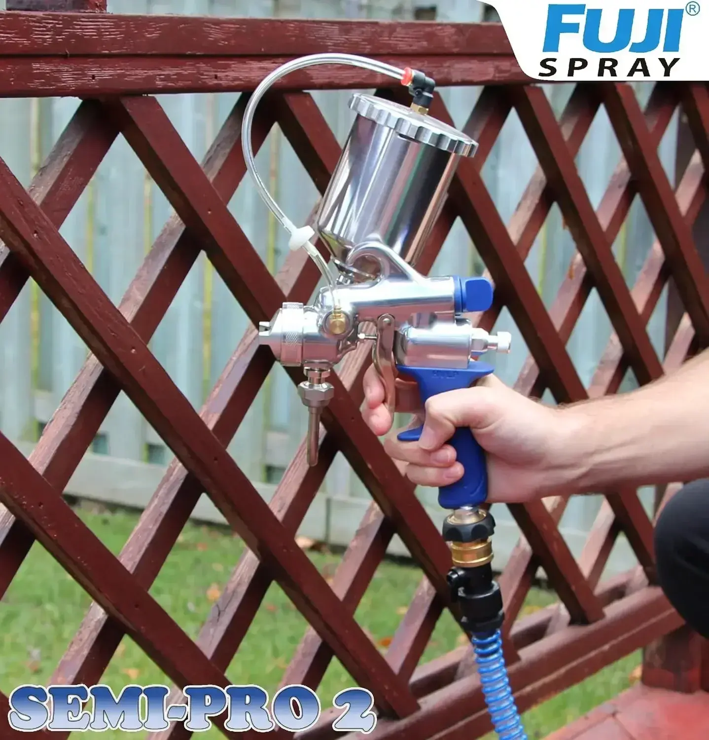 2203G Semi-PRO 2-Gravity HVLP Spray System, Blue