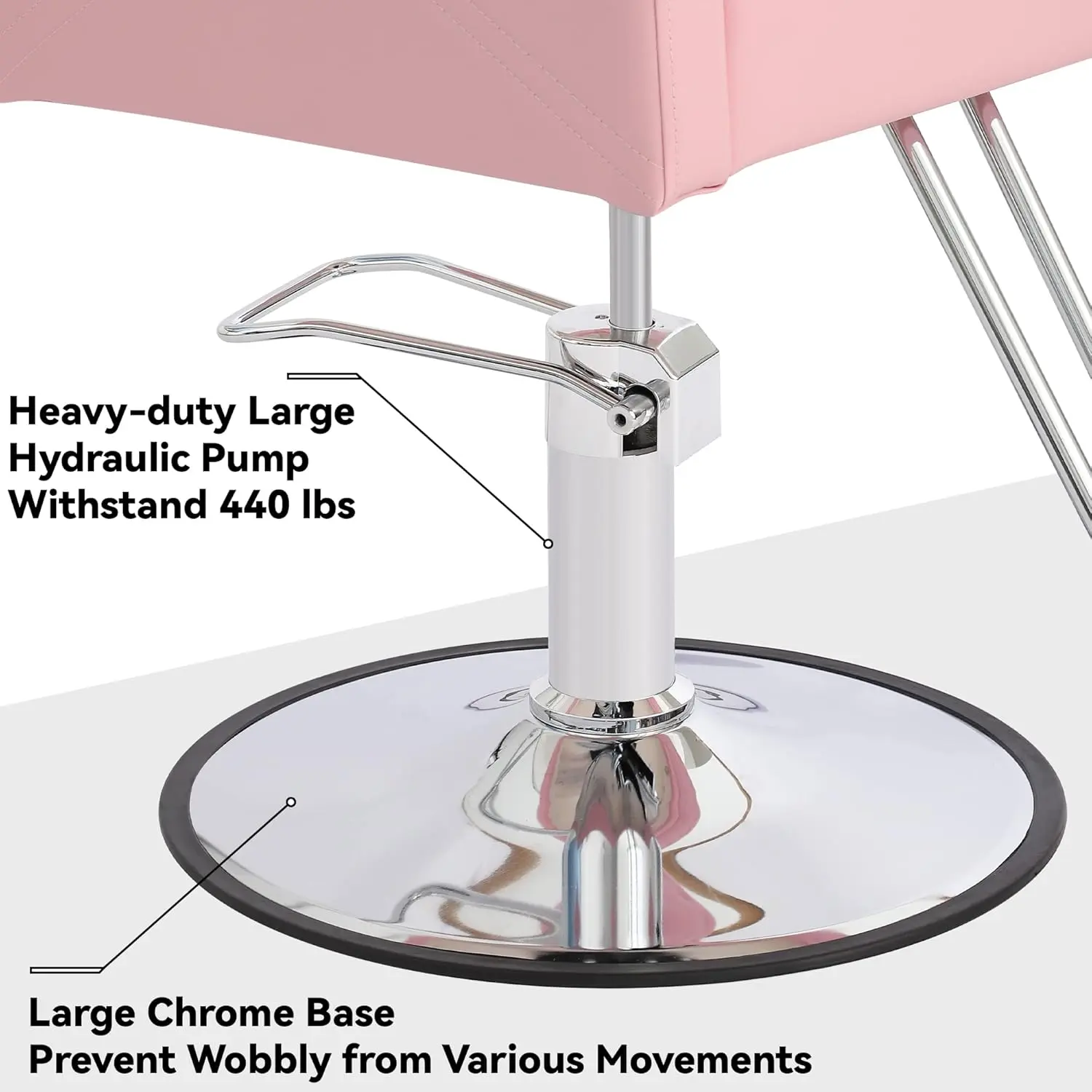 Barber Chair Salon Chair for Hair Stylist, Height Adjustable Hydraulic Hair Reclining Salon Chair, 360 Degrees Rotation