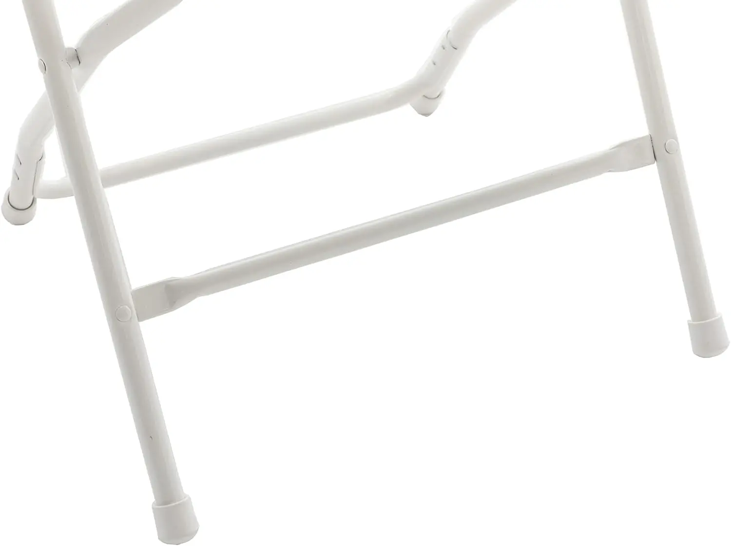Set of 10, White Plastic Folding Chairs Steel Frame Commercial 650LB High Weight Capacity Event Chair Lightweight