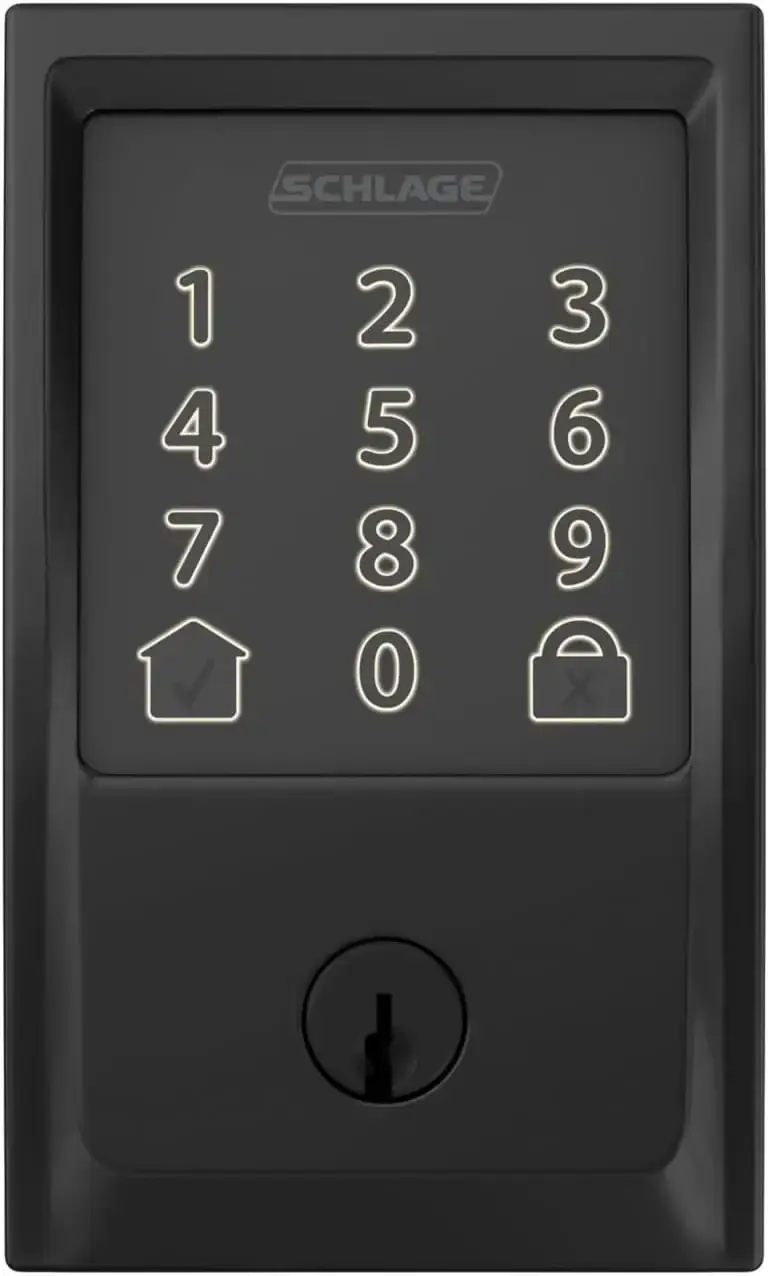 Encode Smart Wi-Fi Deadbolt with Century Trim in Matte Black