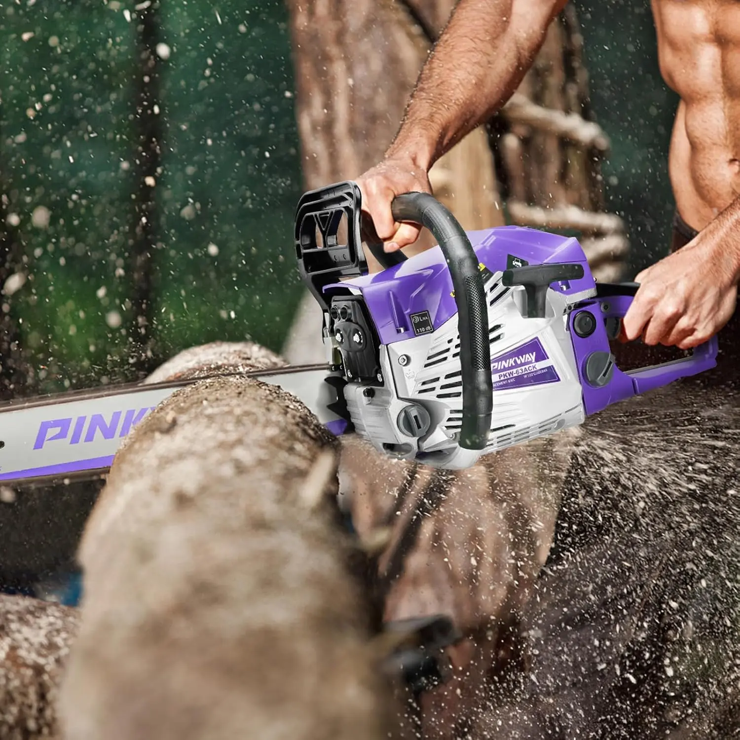 2-cycle 63CC Chainsaw Saw Gas Powered 20" Chain Saws Cordless Petrol Saw Handheld Chainsaw for Cutting Wood Trees Branches