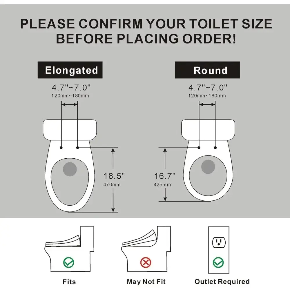 Bidet Toilet Seat Elongated, Unlimited Warm Water, Heated Toilet Seat, Warm Air Dryer, Rear and Feminine Washing, Soft Closed To