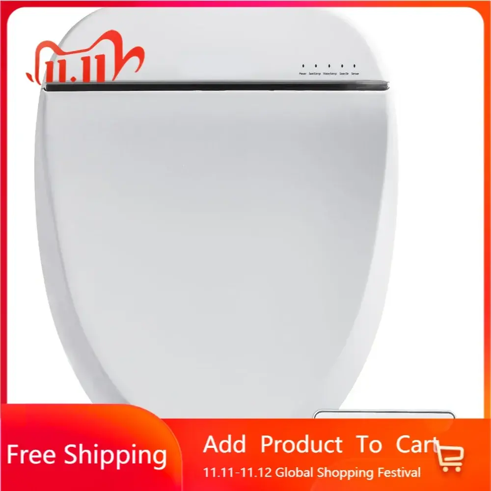 Bidet Toilet Seat, Electric Smart Heated Seat with Slow Closes, Vortex Wash, Warm Dryer, Rear and Front Wash, Warm Water, Remot