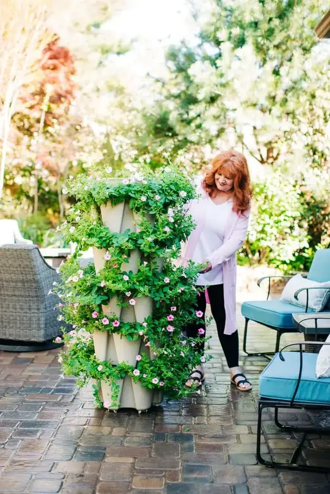 Patented Large 5 Tier Vertical Garden Planter with Patented Internal Watering System Great