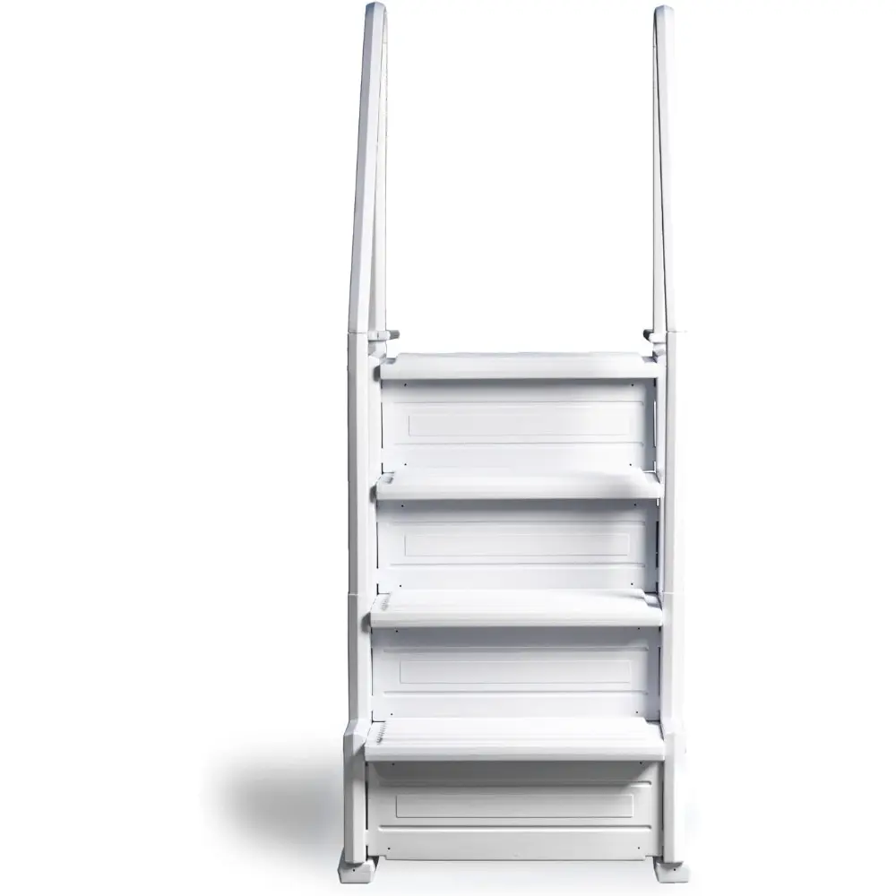 Premium Pool Step Ladder for Above Ground Pools - Deck Mounted Ladder w/Double Handrails - for 48’’ to 54’’ in. Above Ground Po