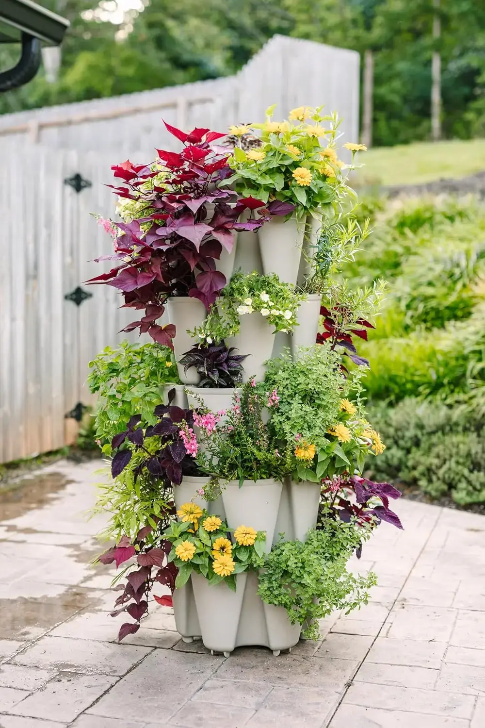 Patented Large 5 Tier Vertical Garden Planter with Patented Internal Watering System Great